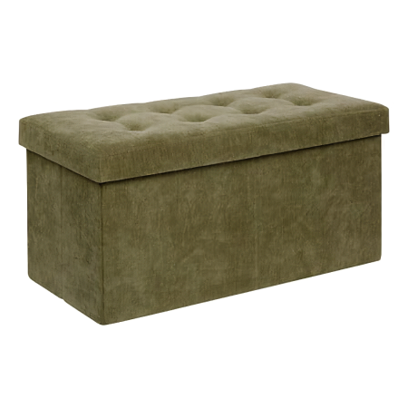 Bancheta pliabila Lysandre, MDF, poliester, verde khaki, L.76 cm, 140091I 