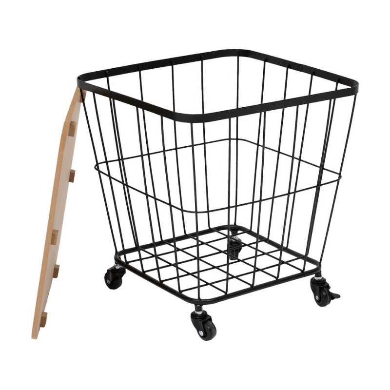 Masuta laterala Jordi, metal, negru, blat din MDF, L.40 cm, 140347