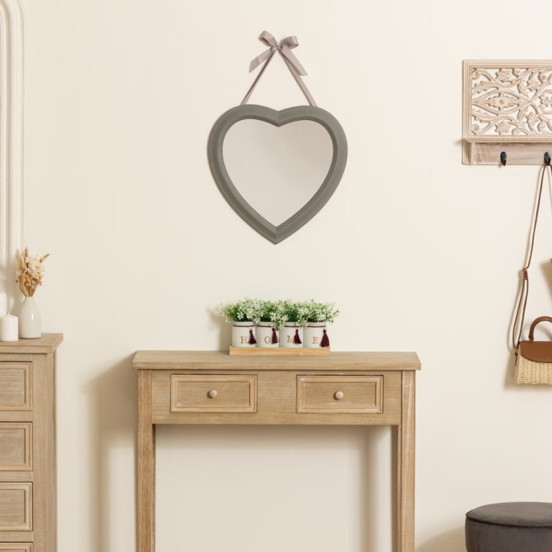 Oglinda Hearts, rama MDF, taupe, H.40 cm, 141260