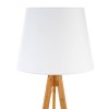 Lampadar Bahi, bambus, textil alb, 1XE27, H.160 cm, 145228