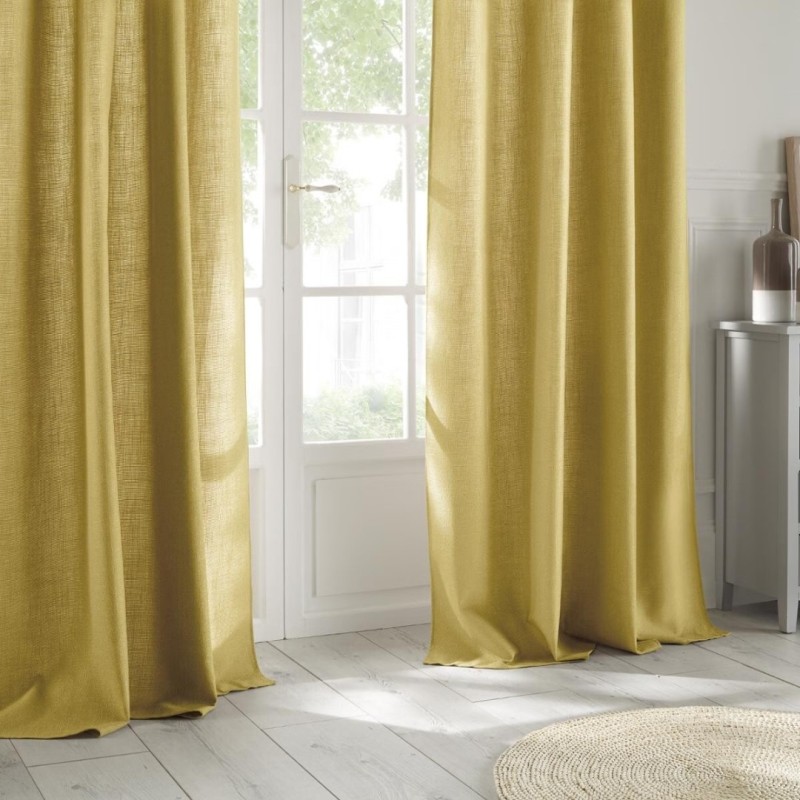 Draperie Clem, poliester, galben mustar, 140x260 cm, 146124R