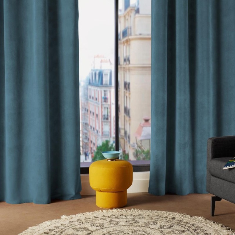 Draperie Lilou, poliester, albastru, 140x260 cm, 146202O