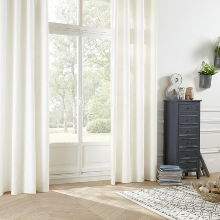 Draperie Leon, poliester, alb ivoar, 140x260 cm, 146277A