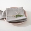 Set 4 servetele Chambray, bumbac, gri, 40x40 cm, 146341B