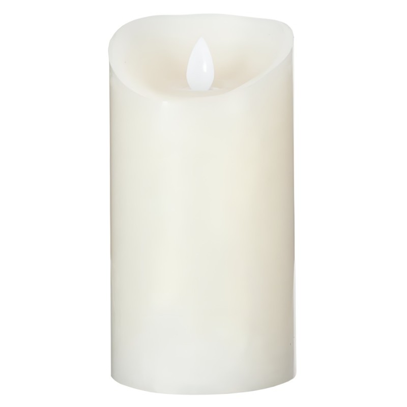 Lumanare LED, ceara, alb, D.10 cm, 148104A