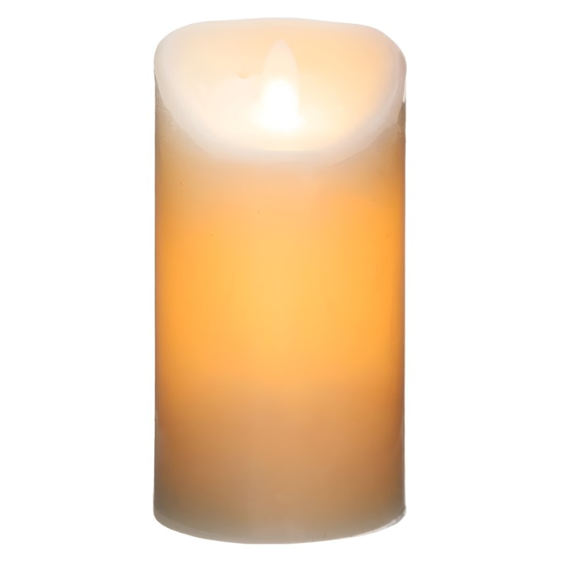 Lumanare LED, ceara, alb, D.10 cm, 148104A