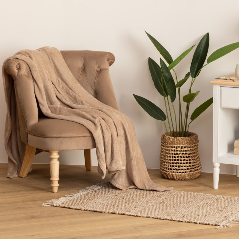 Patura Ollis, poliester, bej, 180x230 cm, 156048D
