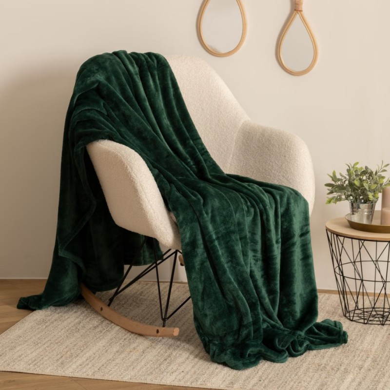 Patura Ollis, poliester, verde, 180x230 cm, 156048H