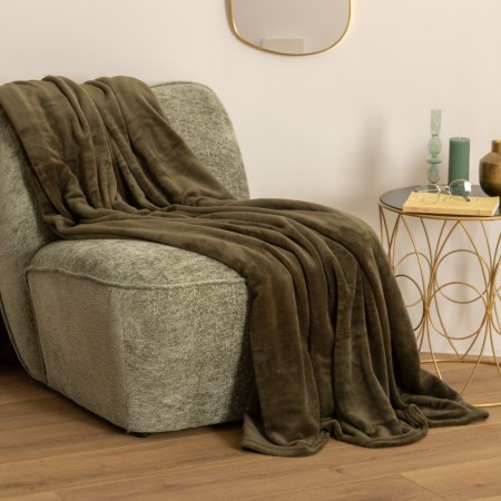 Patura Ollis, poliester, verde khaki, 180x230 cm, 156048K
