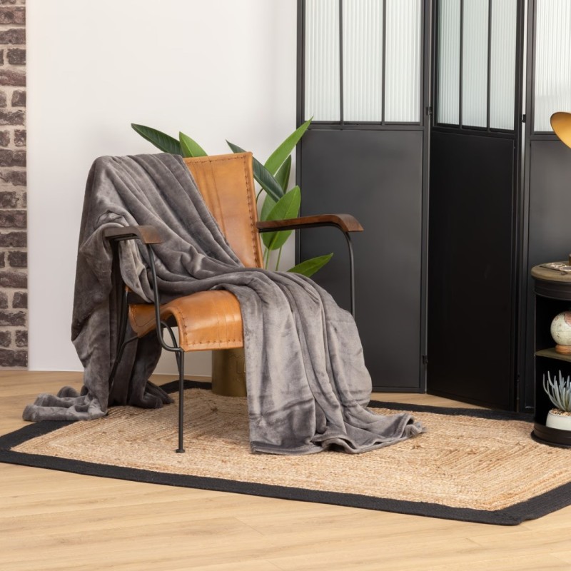 Patura Ollis, poliester, gri inchis, 180x230 cm, 156048L