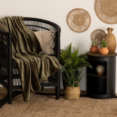 Patura Jules, poliester, verde khaki, 125x150 cm, 156183K