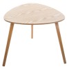 Set 3 masute cafea Mileo, picioare din lemn natur, blat din MDF, L.39/47/60 cm, 156962