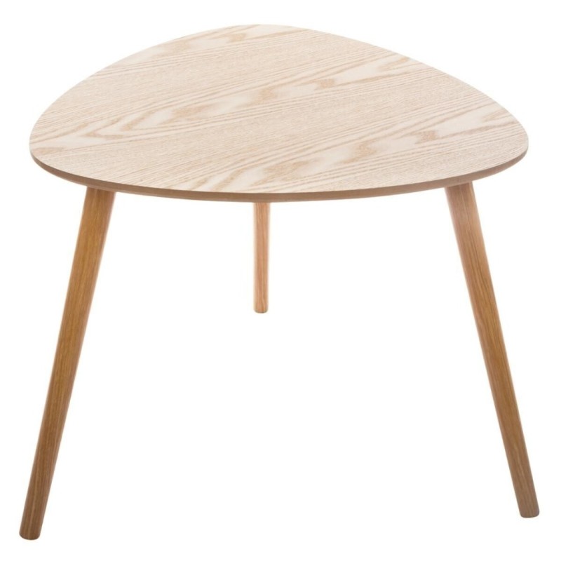 Set 3 masute cafea Mileo, picioare din lemn natur, blat din MDF, L.39/47/60 cm, 156962