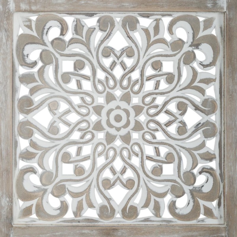 Paravan Etnik, lemn, alb patinat, H.170 cm, 157022