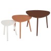 Set 3 masute de cafea Mileo, MDF, lemn de cauciuc, multicolor, L.60 cm, 157052L
