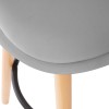 Scaun bar Maxon, picioare lemn si metal, poliuretan, gri, H.92 cm, 157165A