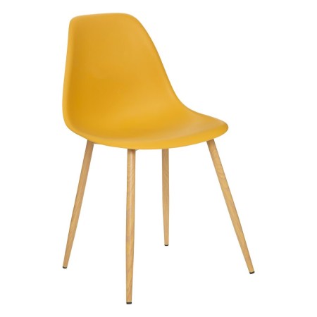 Scaun dining Taho, metal, polipropilena, galben, H.85 cm, 157268K