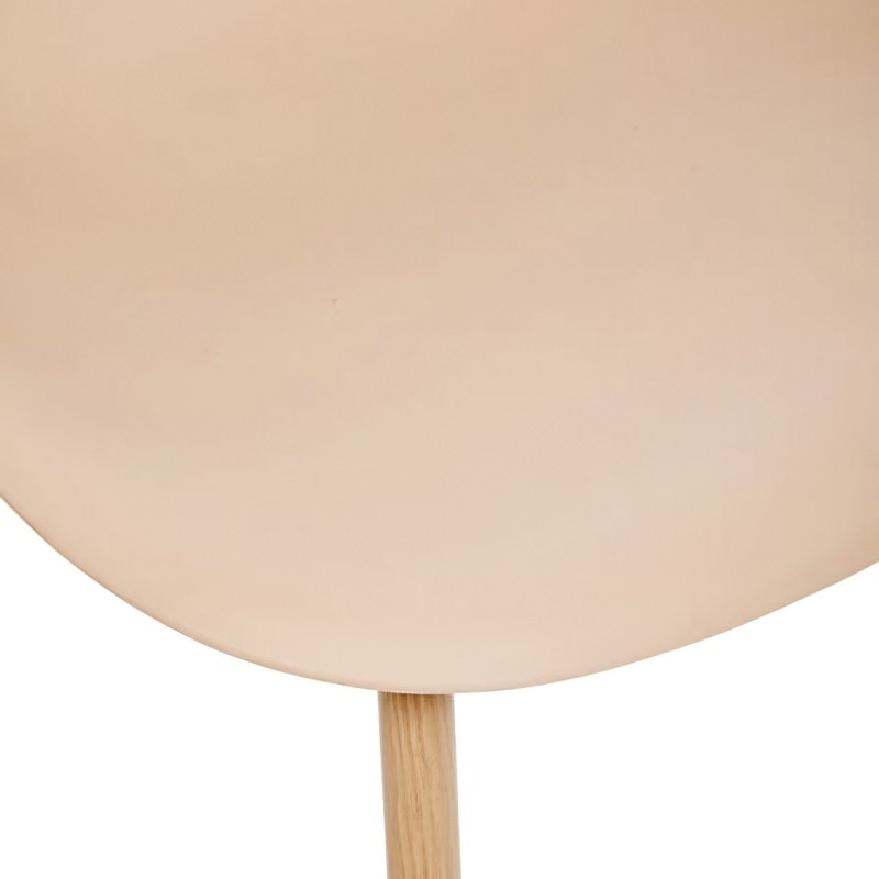 Scaun dining Taho, metal, polipropilena, bej, H.86 cm, 157268L