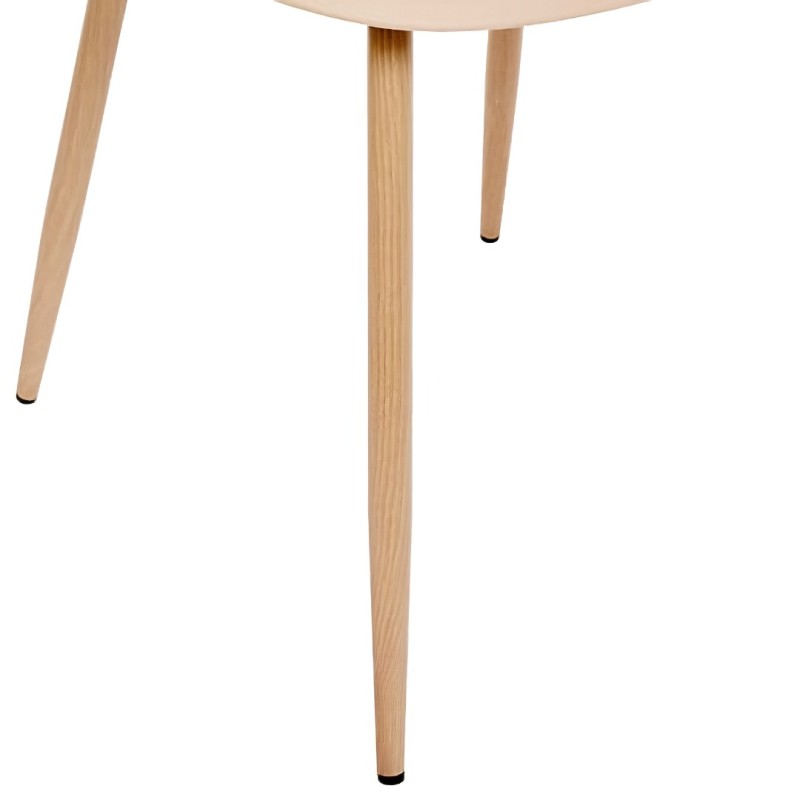 Scaun dining Taho, metal, polipropilena, bej, H.86 cm, 157268L