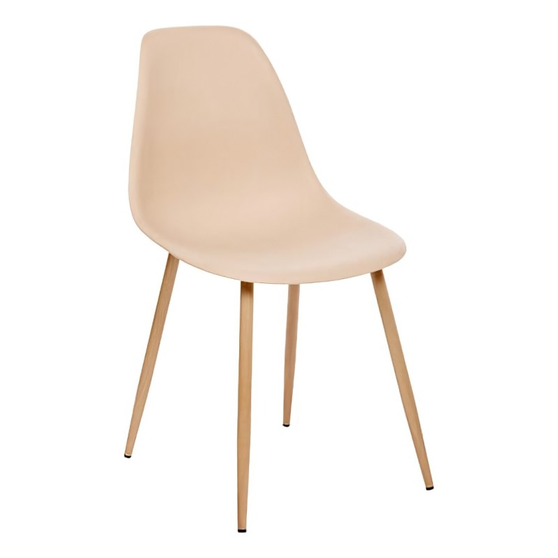 Scaun dining Taho, metal, polipropilena, bej, H.86 cm, 157268L