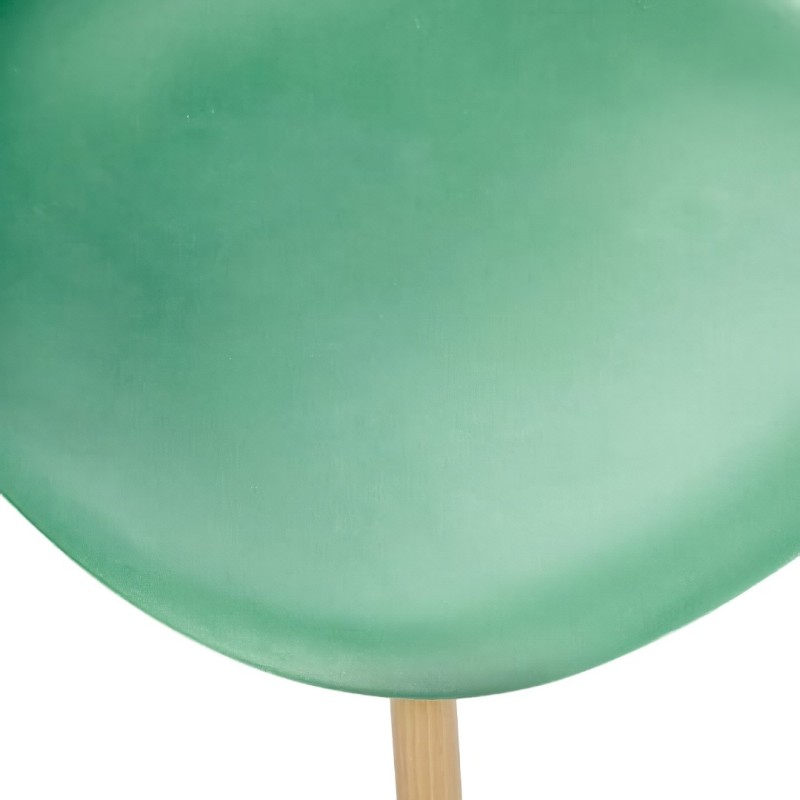 Scaun dining Taho, metal, polipropilena, verde, H.86 cm, 157268M