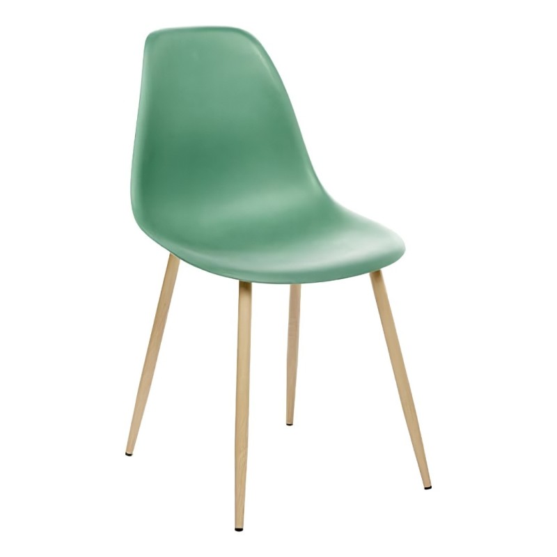 Scaun dining Taho, metal, polipropilena, verde, H.86 cm, 157268M