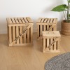 Set 3 cutii depozitare Denys, lemn natur, L.25/30/36 cm, 157279