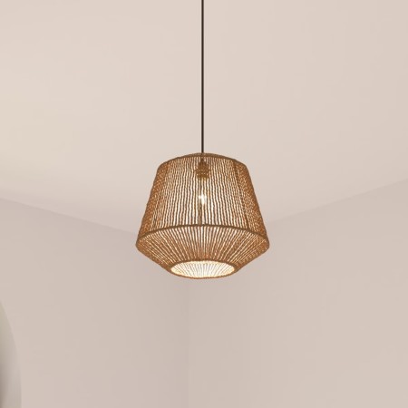 Suspensie Jily, metal, sfoara, bej, 1XE27, D.29 cm, 157701