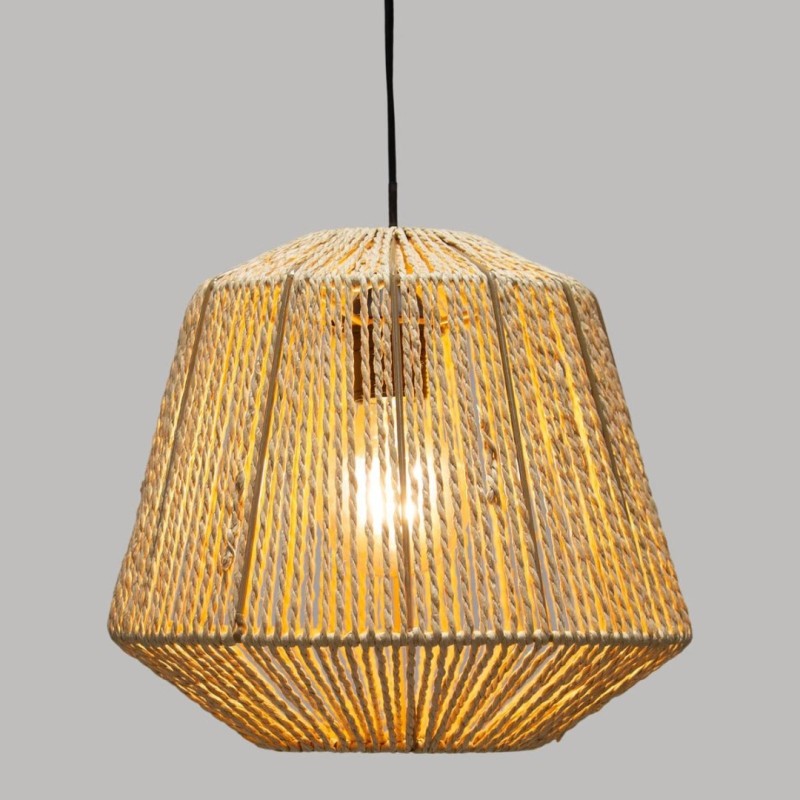 Suspensie Jily, metal, sfoara, bej, 1XE27, D.29 cm, 157701