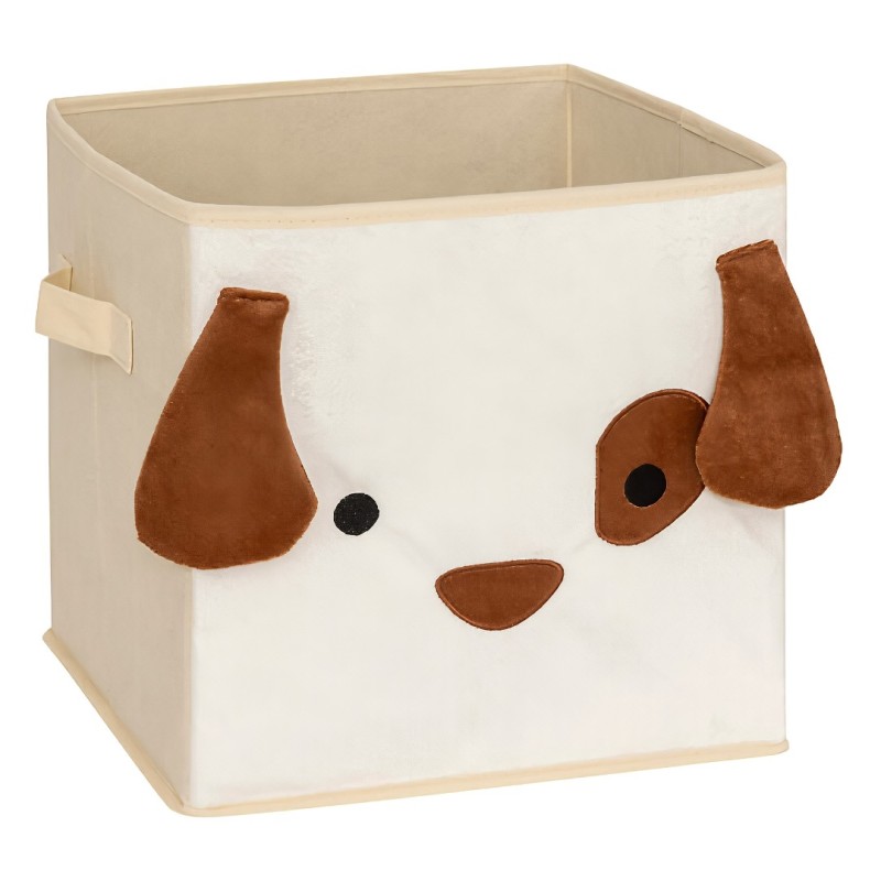 Cutie depozitare jucării Dog, poliester, bej, H.29 cm, 158629F