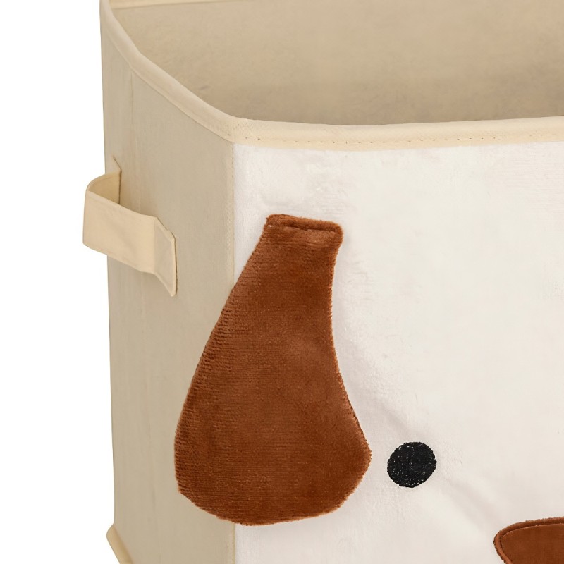 Cutie depozitare jucării Dog, poliester, bej, H.29 cm, 158629F