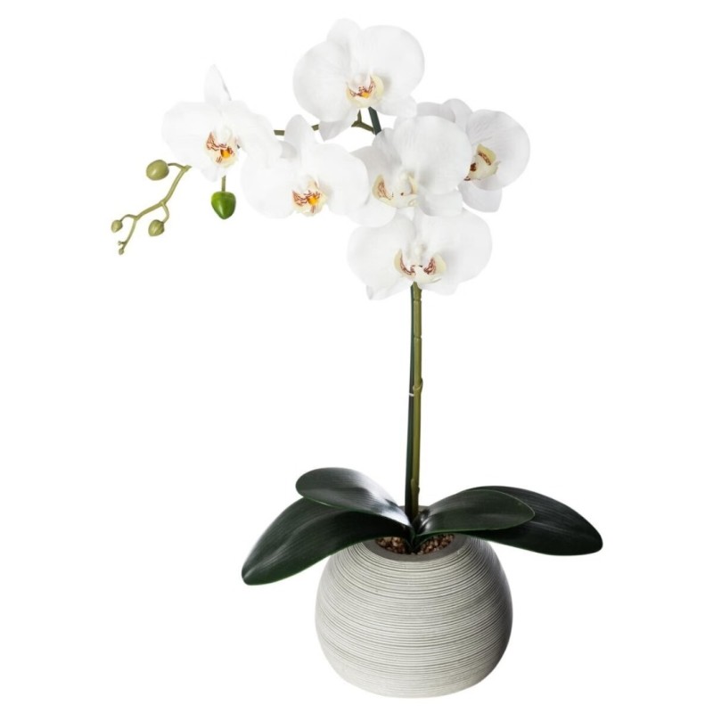 Orhidee artificiala, vaza ciment, H.53 cm, 160018