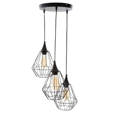 Suspensie Kaore, metal, negru, 3XE27, D.25 cm, 161602