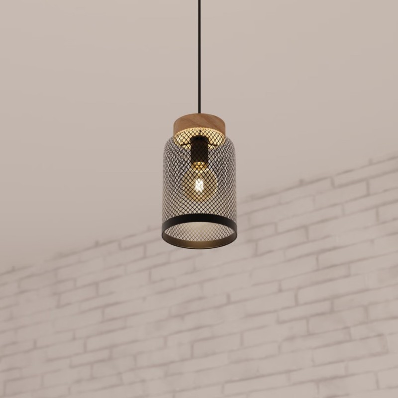 Suspensie Zely, metal, negru, 1XE27, D.15 cm, 161721A