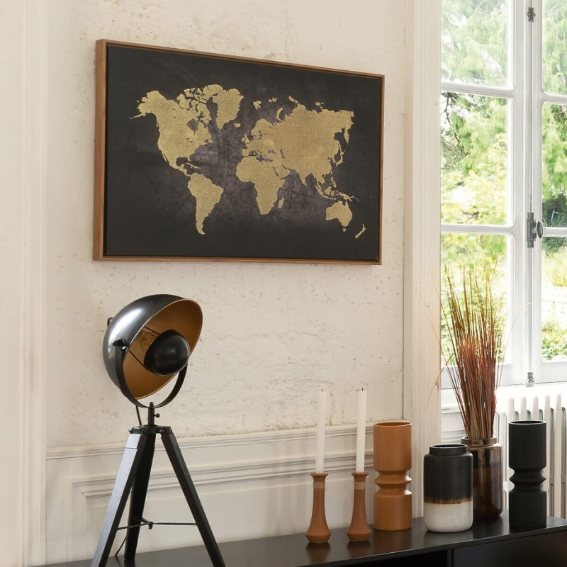Tablou canvas Mapmonde, 88x58 cm, 162269