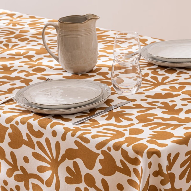 Fata de masa Jolan, poliester, galben, 140x240 cm, 163930F2