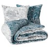 Lenjerie de pat Jungle, 2 persoane, 3 piese, bumbac, alb/negru, 260x240 cm, 163999