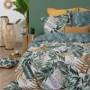 Lenjerie de pat Tropik, 2 persoane, 3 piese, bumbac, verde, 240x220 cm, 164109