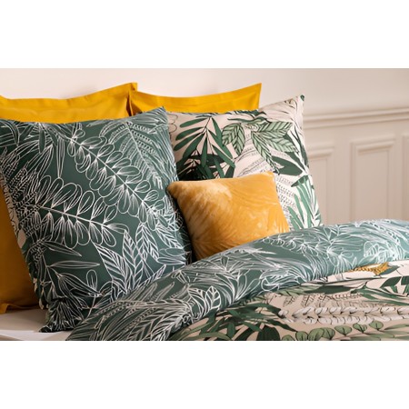Lenjerie de pat Tropik, 2 persoane, 3 piese, bumbac, verde, 240x220 cm, 164109