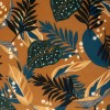 Fotoliu material textil Sango, model exotic, picioare lemn natur, H. 83 cm, 166571A