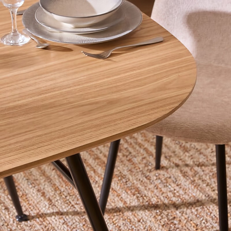Masa dining Roxas, metal, blat MDF, L.160 cm, 166716A