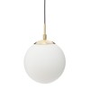 Suspensie Dris, metal, sticla, alba, 1XE14, D.20 cm, 167523