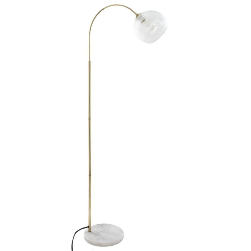 Lampadar Laye, marmura, metal, sticla, auriu, 1XE27, H.150 cm, 167606