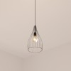Suspensie Rita, metal, negru, 1XE27, D.19 cm, 168219
