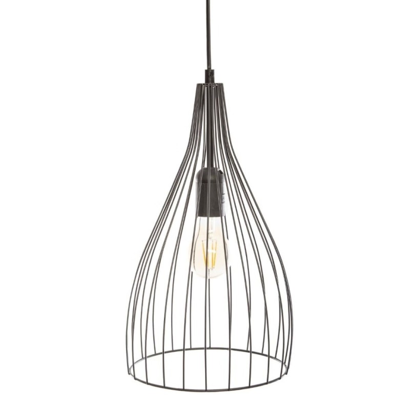 Suspensie Rita, metal, negru, 1XE27, D.19 cm, 168219