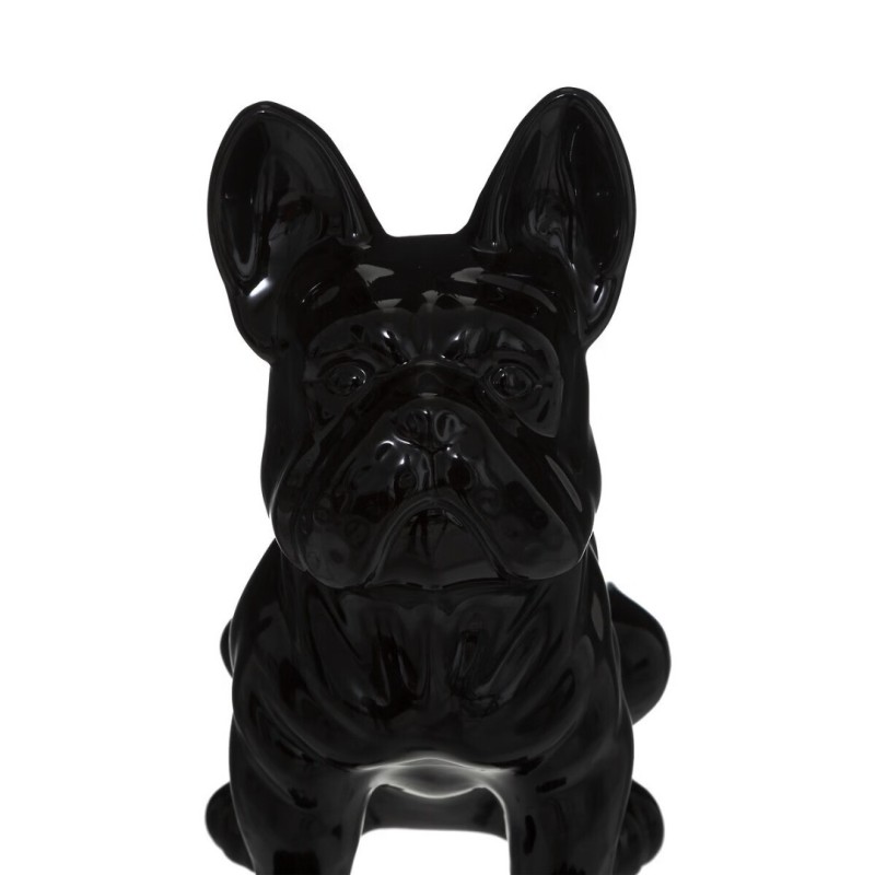 Statuie Bulldog, ceramică, neagră, H.12 cm, 168329A