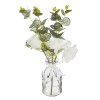 Eucalipt artificial, vaza sticla, H.39 cm, 168546