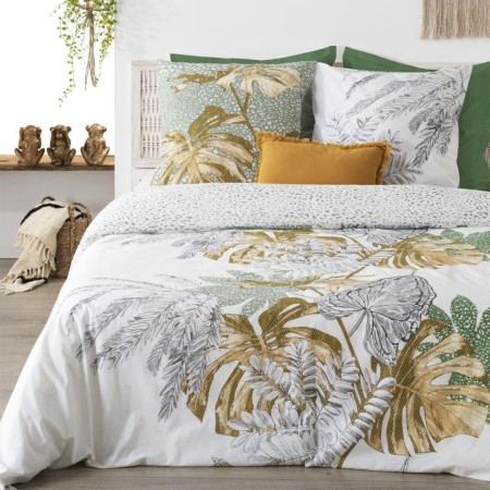 Lenjerie de pat Monstera, 2 persoane, 3 piese, bumbac, multicolor, 240x220 cm, 168862