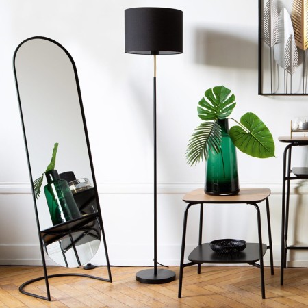 Oglinda Sophie, cu suport pe podea, cadru metal negru, H.140 cm, 169353