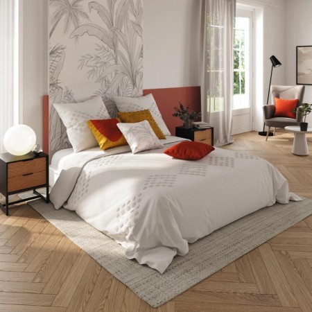 Lenjerie de pat Vilma, 2 persoane, 3 piese, bumbac, ivoar, 260x240 cm, 172493A